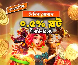 স্লট ০.৫% সীমাহীন দৈনিক রিবেট